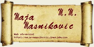 Maja Masniković vizit kartica